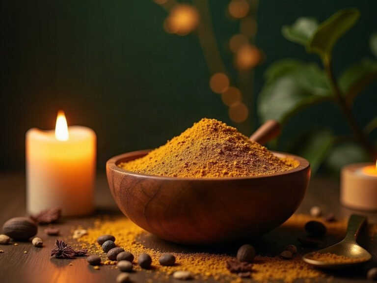 Udvartanam gyógynövényes por-masszázs — fatálban ájurvédikus gyógynövénypor, gyertyafény — Chandra Ayurveda Budapest